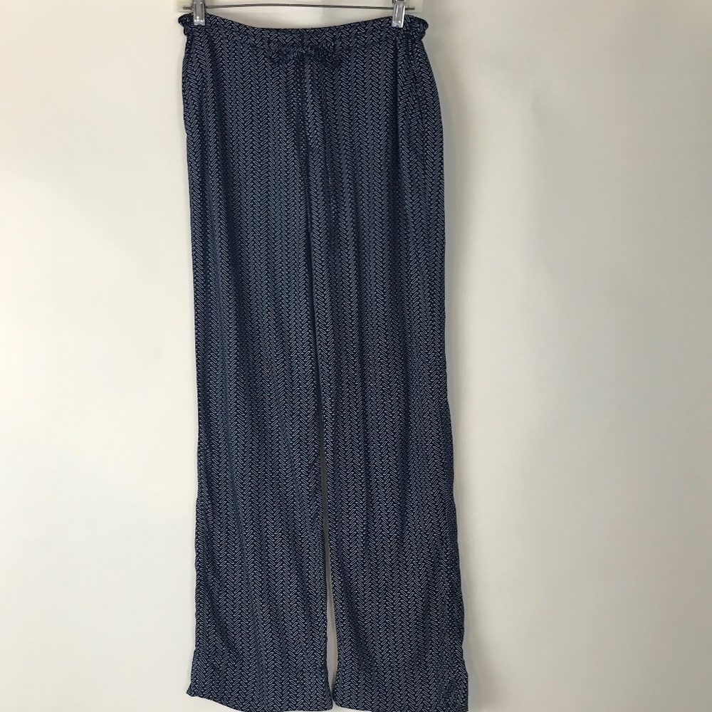 High Waist Wide Leg 100% viscose Navy pants size4